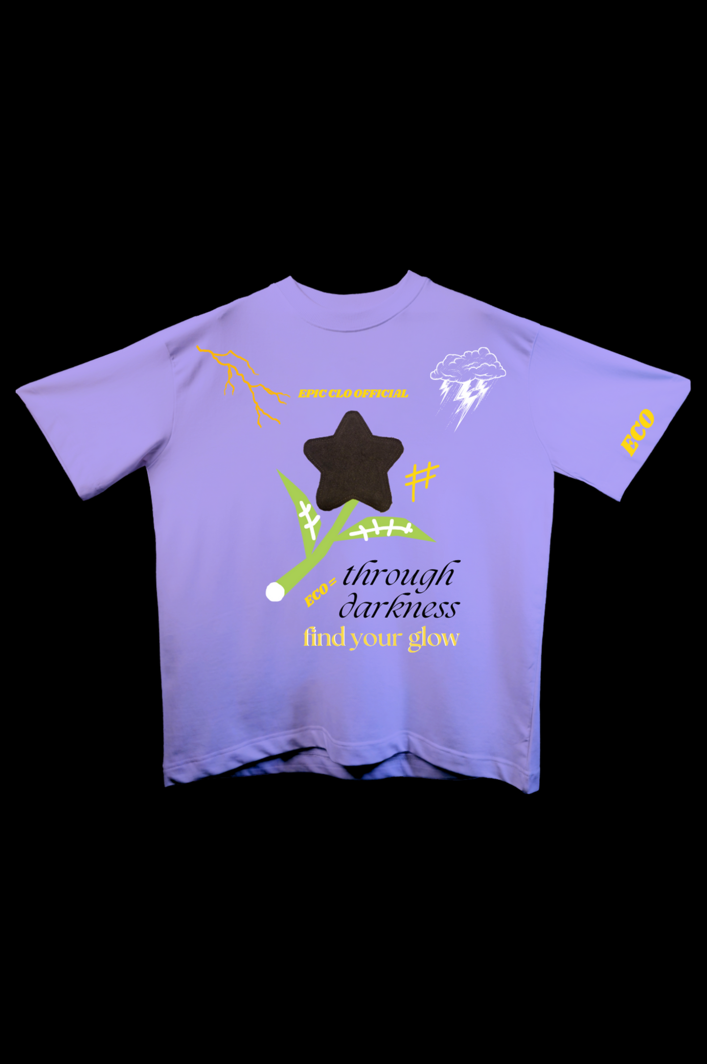 EPIC Oversize Lavender T-shirt 'Glow'