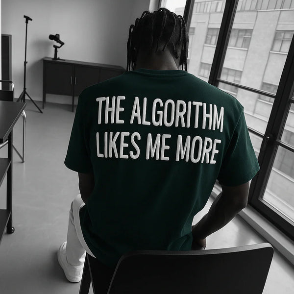 Greyhound Oversized T Shirt - The Algorithm Likes Me More - reference