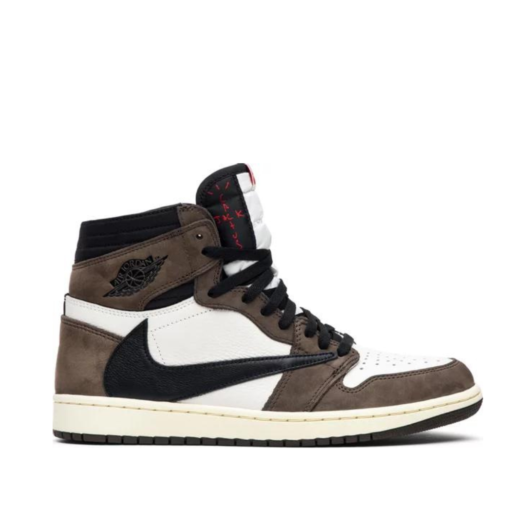 Side view of Travis Scott x Air Jordan 1 Retro High OG Mocha