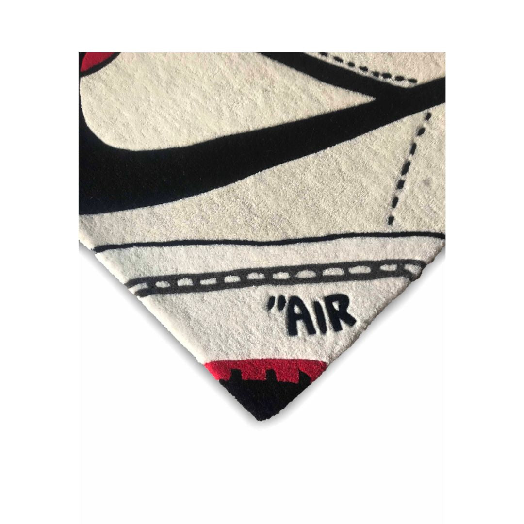 Nike Jordan 1 Retro High Off-white Chicagocloseup Rug by Noche