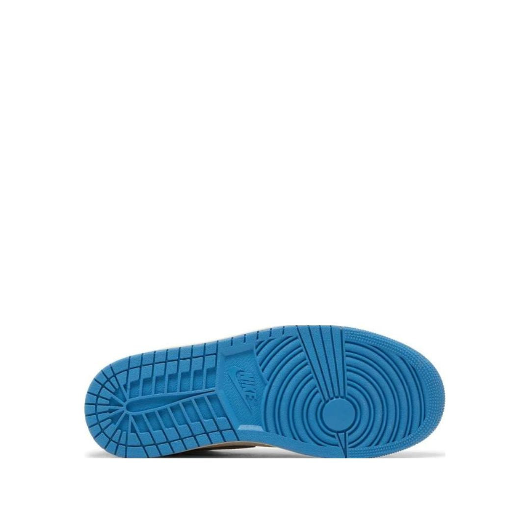 Bottom sole view of Air Jordan 1 Low Tokyo/Vintage UNC Grey