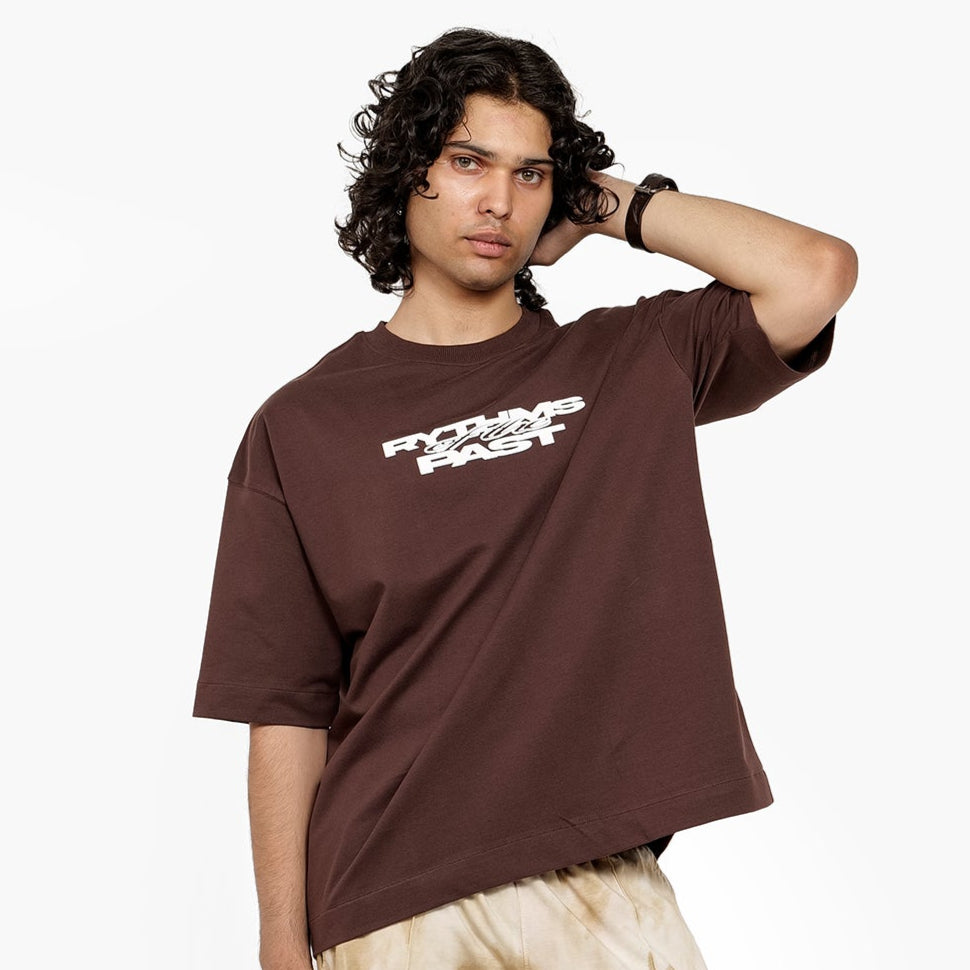 Khaaki Oversized T Shirt - Past Rhythms
