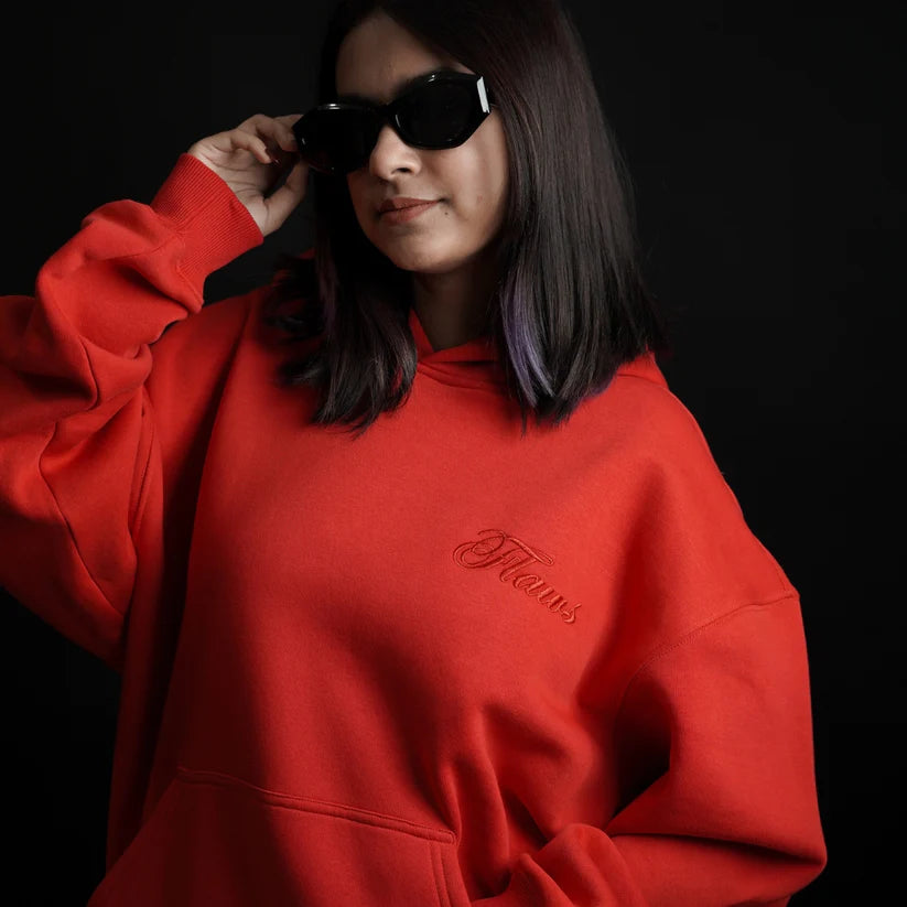 Founders Edition Red Oversized Hoodie