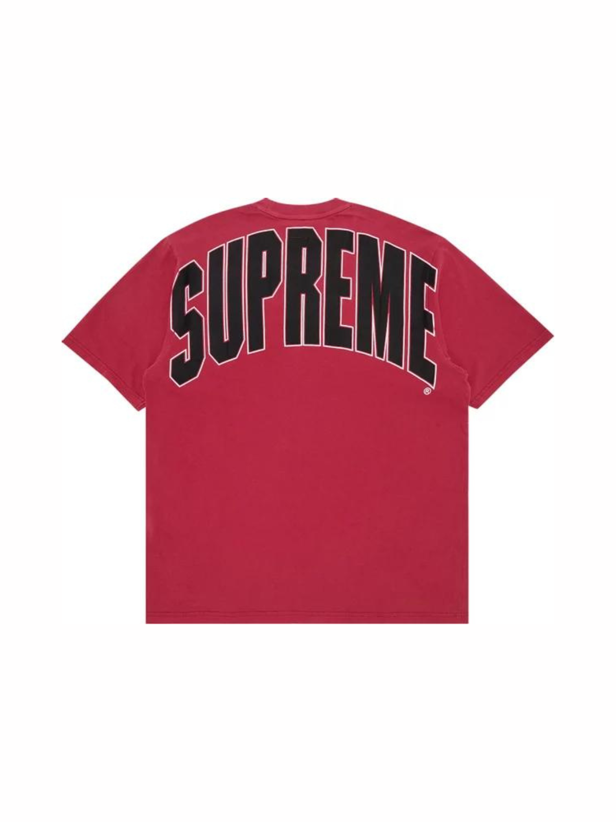 Supreme Cracked Back Arc Short Sleeve T Shirt Red
