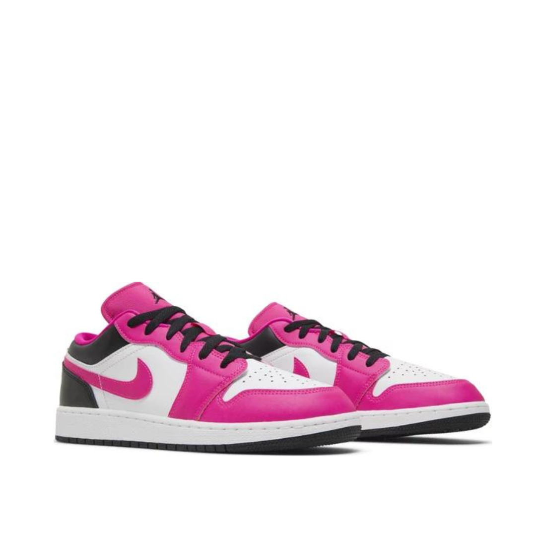 Angled view of Air Jordan 1 Low Fierce Pink