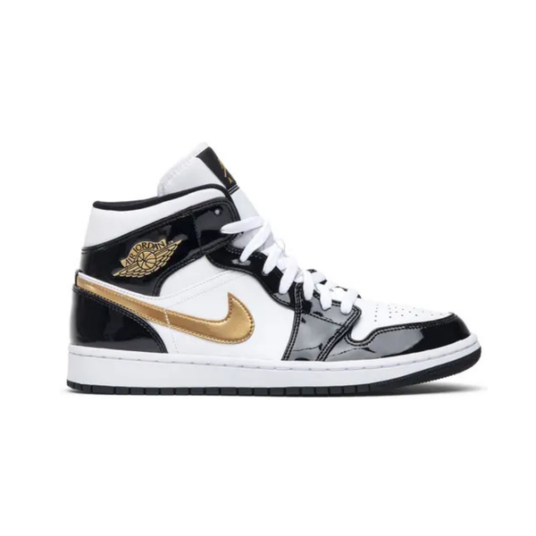 Air Jordan 1 Mid Patent SE 'Black Gold' - reference