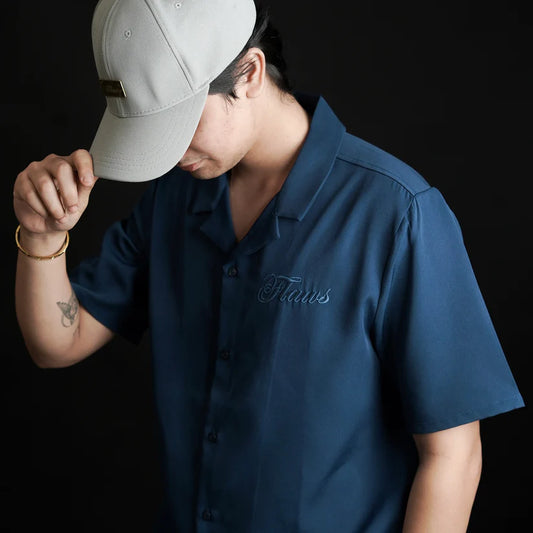 Aqua Blue Bowling Oversize Shirt