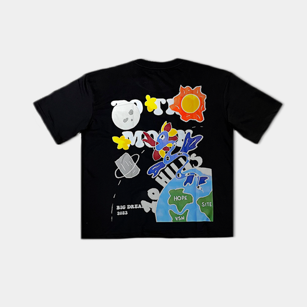 FakeButReal Friendly Snake 2.0 - To the Moon Black T-Shirt - reference