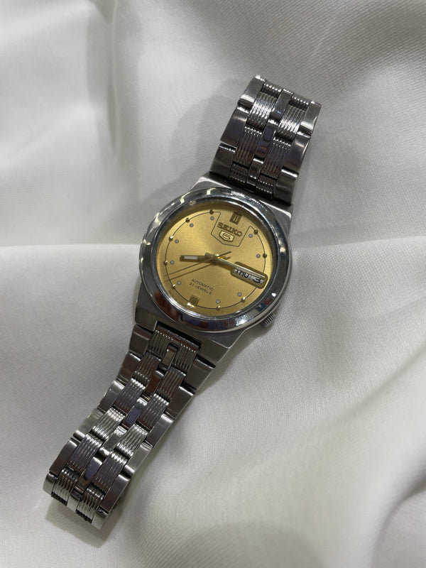 Seiko 5 Automatic - Gold Sunburst Dial (Day-Date)