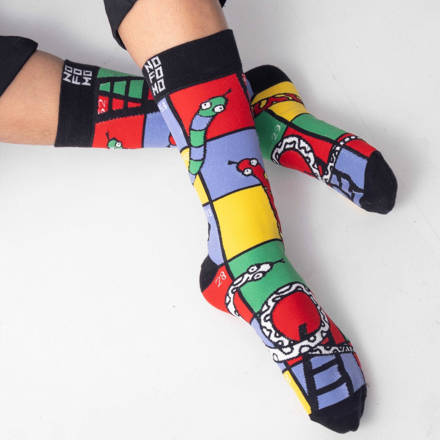 NoFoMo Crew Length Socks Snakes & Ladders
