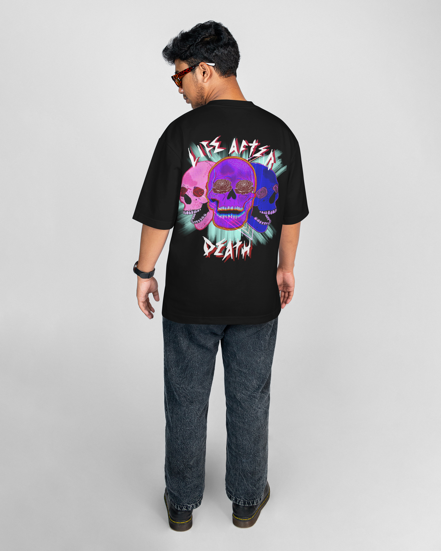 FakeButReal Life After Death Black Oversize T-Shirt