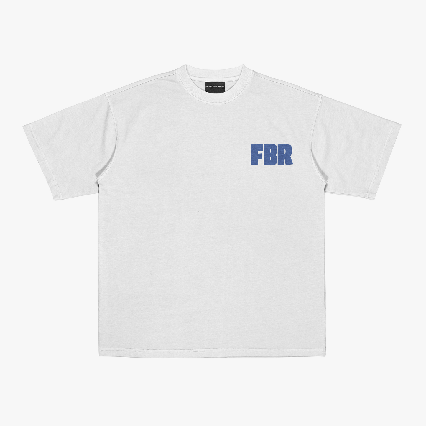 FakeButReal 'L'Homme Blue' White Oversize T-Shirt