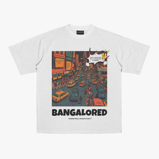 FakeButReal Bangalored White Oversize T-Shirt