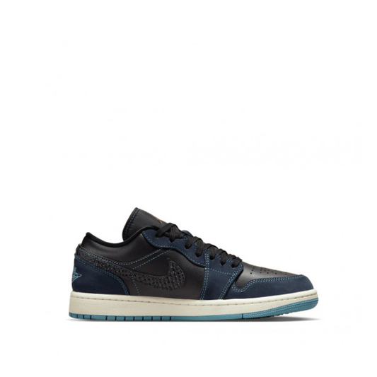 Side view of Air Jordan 1 Low SE Black Obsidian Sail