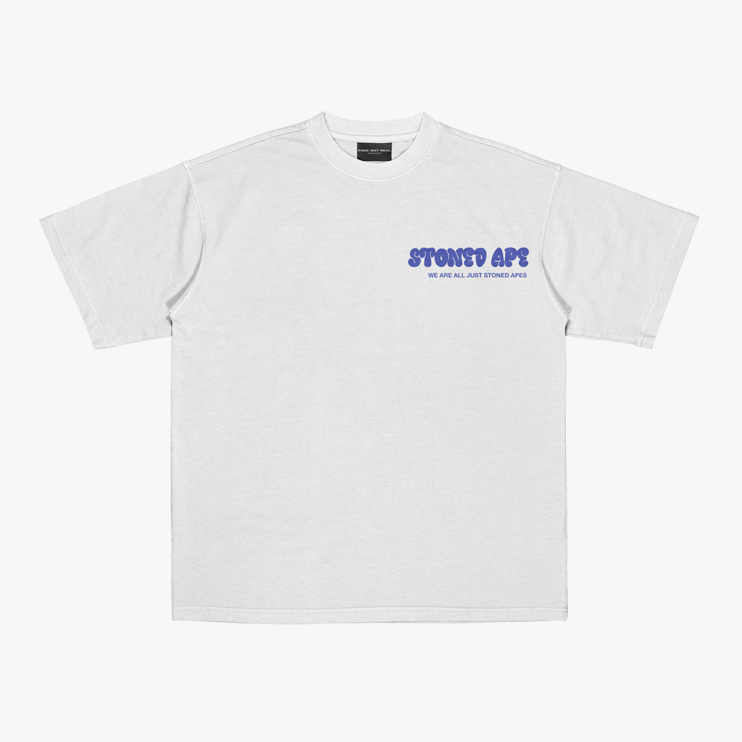 FakeButReal Stoned Ape Oversize White T-Shirt