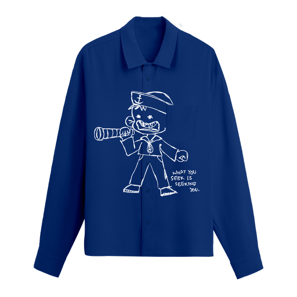 Exhale Label Oversized Shirt Blue - Jaskiran - reference