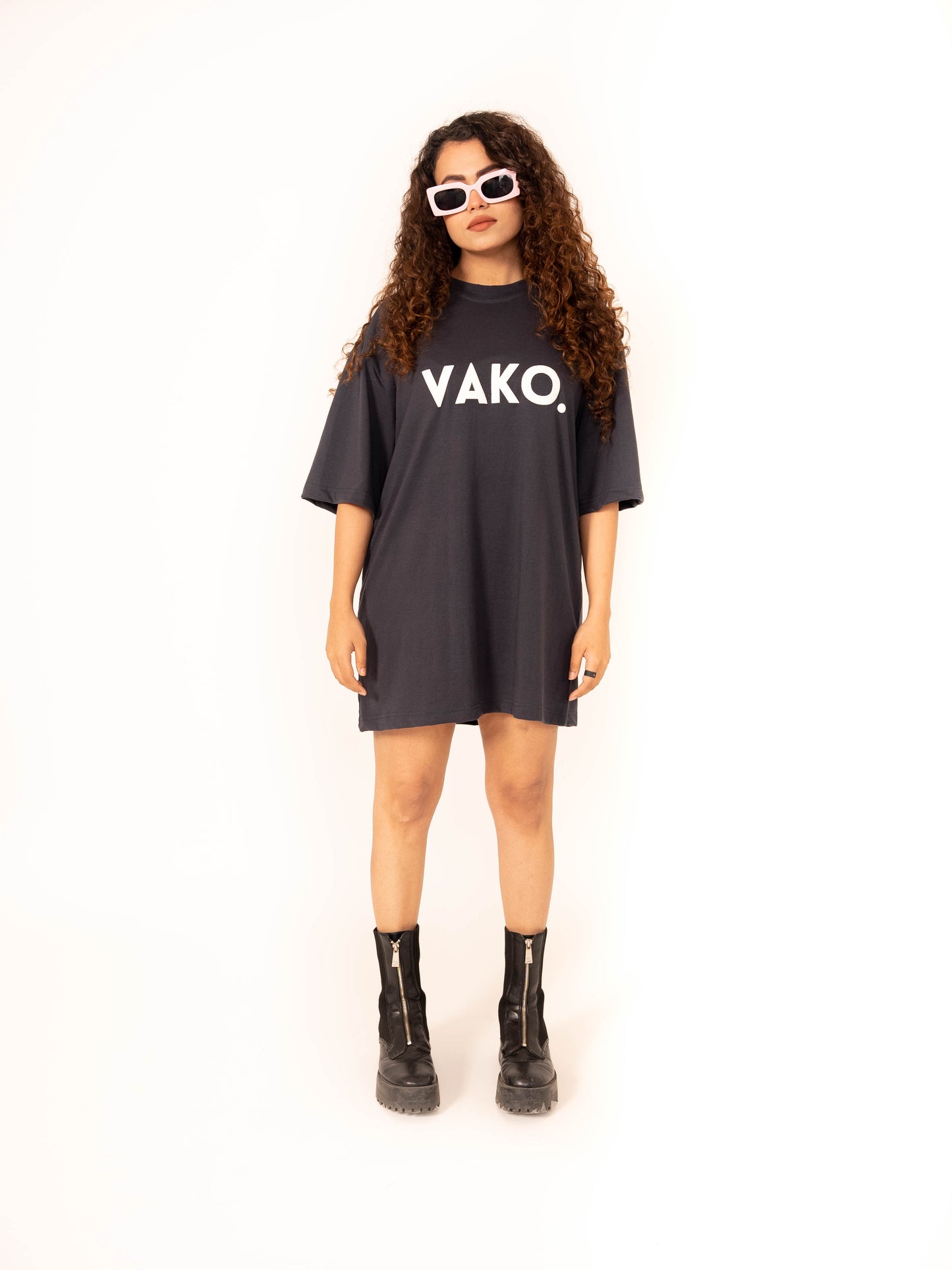 Grey Logo Drop Shoulder T-Shirt