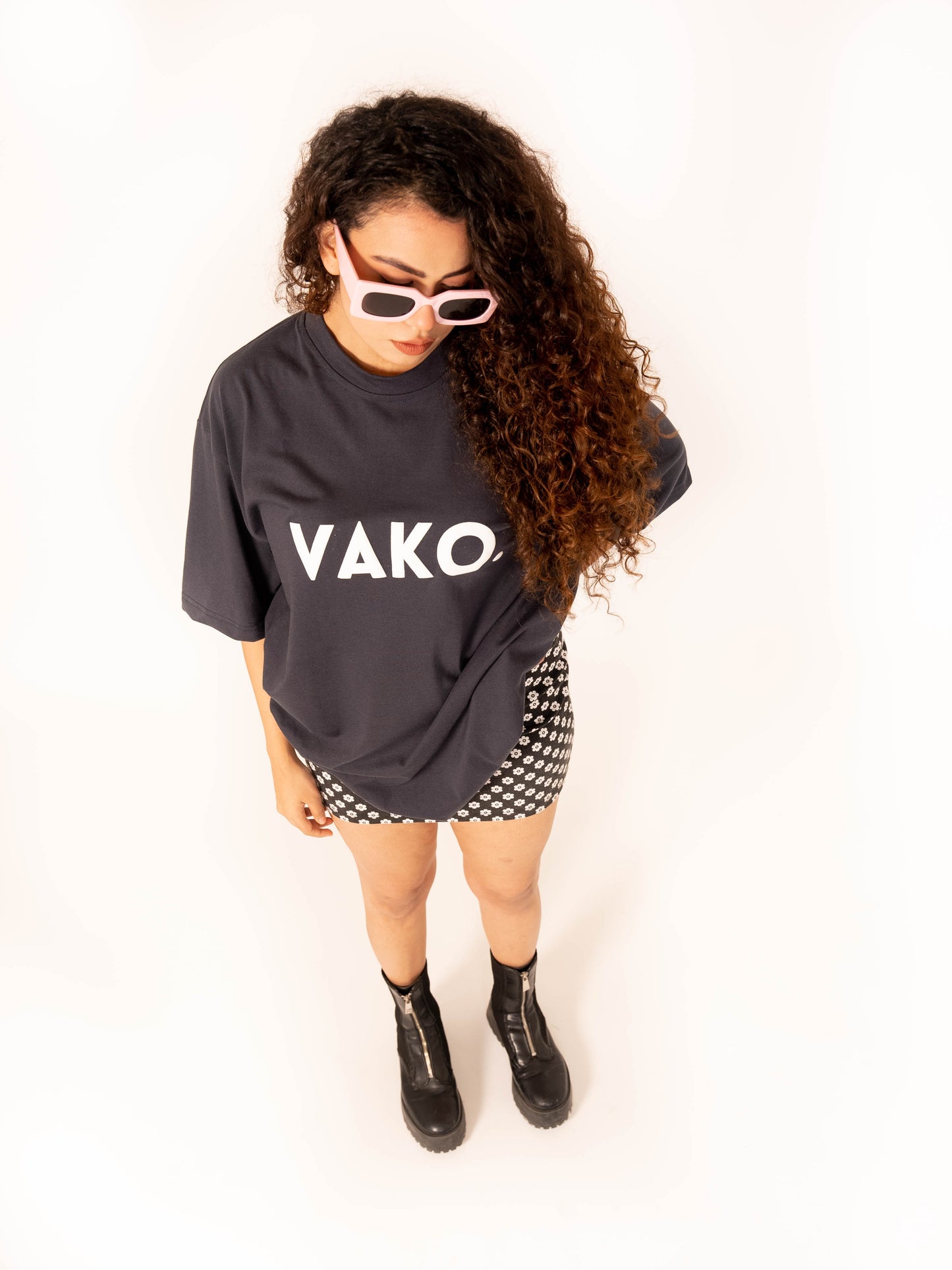 Grey Logo Drop Shoulder T-Shirt