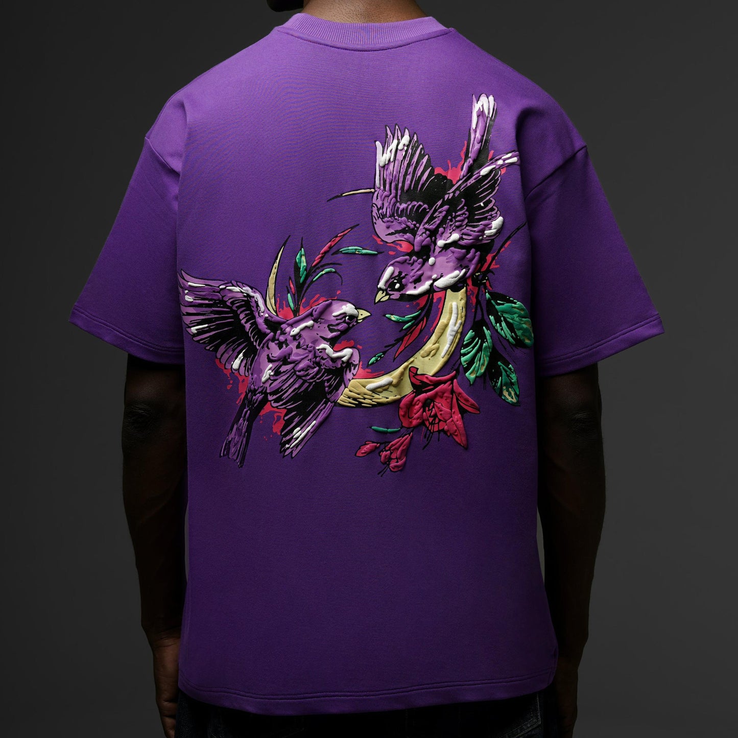 DripTrip Oversized T-Shirt - Feathers and Petals