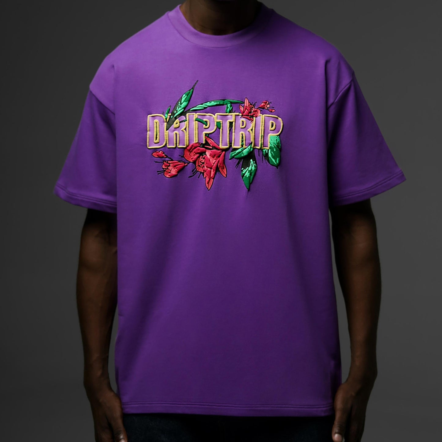 DripTrip Oversized T-Shirt - Feathers and Petals