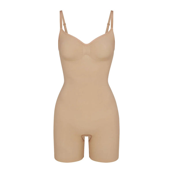 Skims Seamless Sculpt Mid Thigh Bodysuit Clay - reference