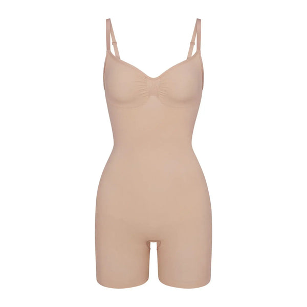 Skims Seamless Sculpt Mid Thigh Bodysuit Mica - reference