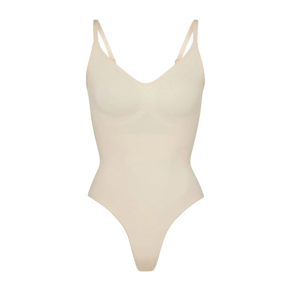 Skims Seamless Sculpt Thong Bodysuit Sand - reference