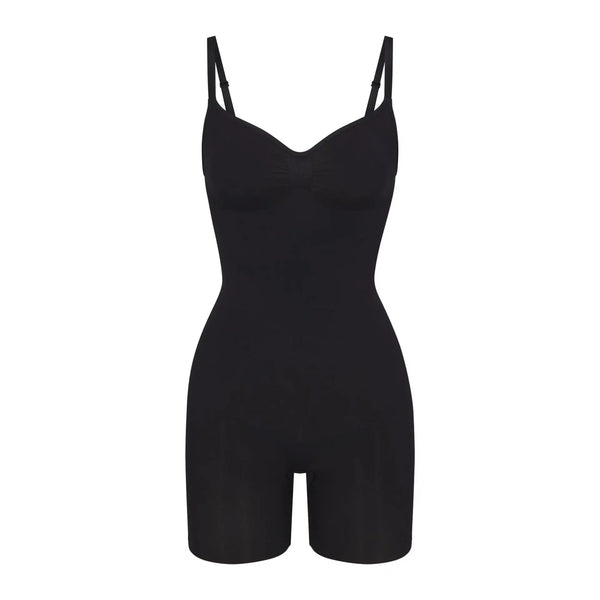 Skims Seamless Sculpt Mid Thigh Bodysuit Onyx - reference