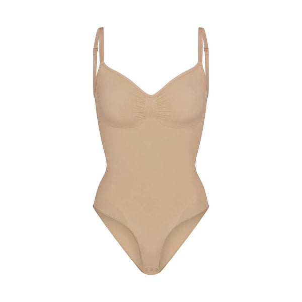 Skims Seamless Sculpt Brief Bodysuit Clay - reference