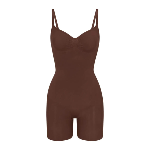 Skims Seamless Sculpt Mid Thigh Bodysuit Cocoa - reference