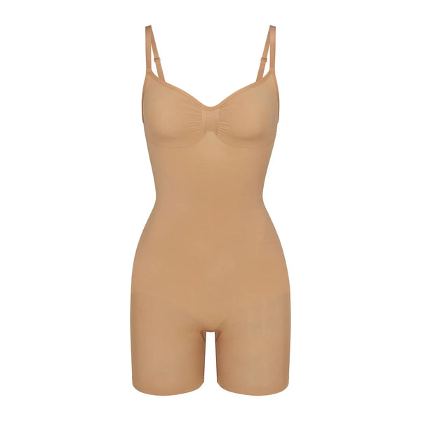 Skims Seamless Sculpt Mid Thigh Bodysuit Ochre - reference