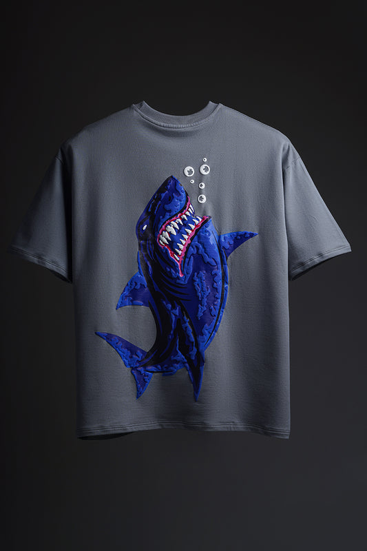 Back view of Bubbly Shark Tee