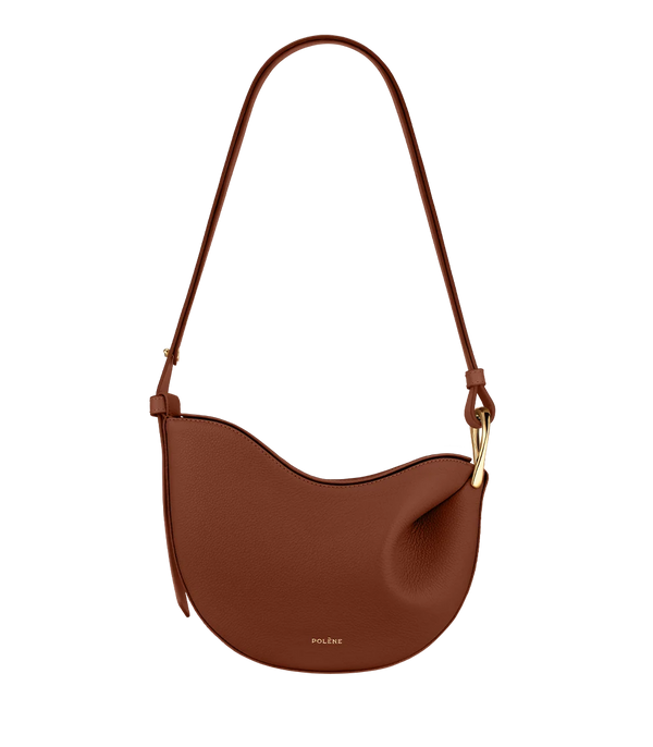 Polene Tonca Edition Textured Bag - Cognac