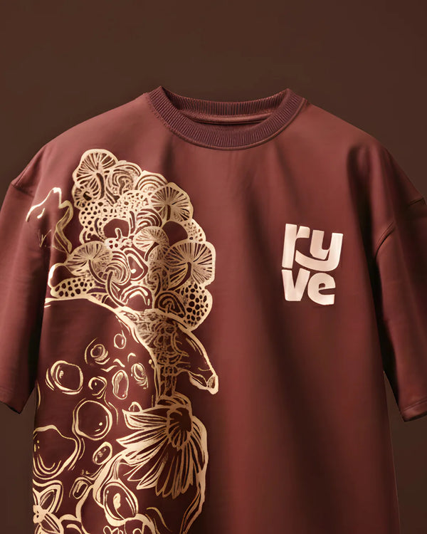 RYVE Oversized T-Shirt Brown - Afterdark - reference