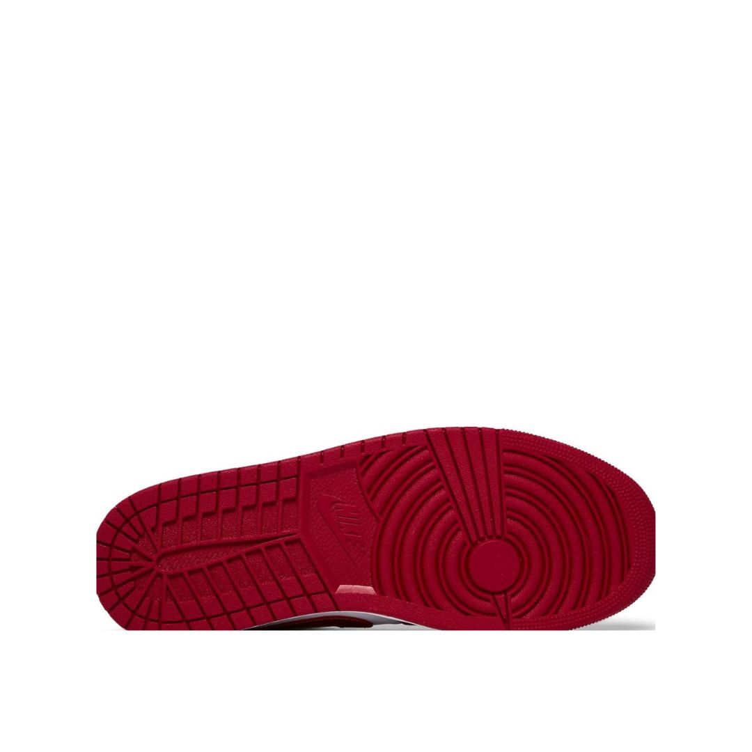 Bottom sole view of Air Jordan 1 Cardinal Red