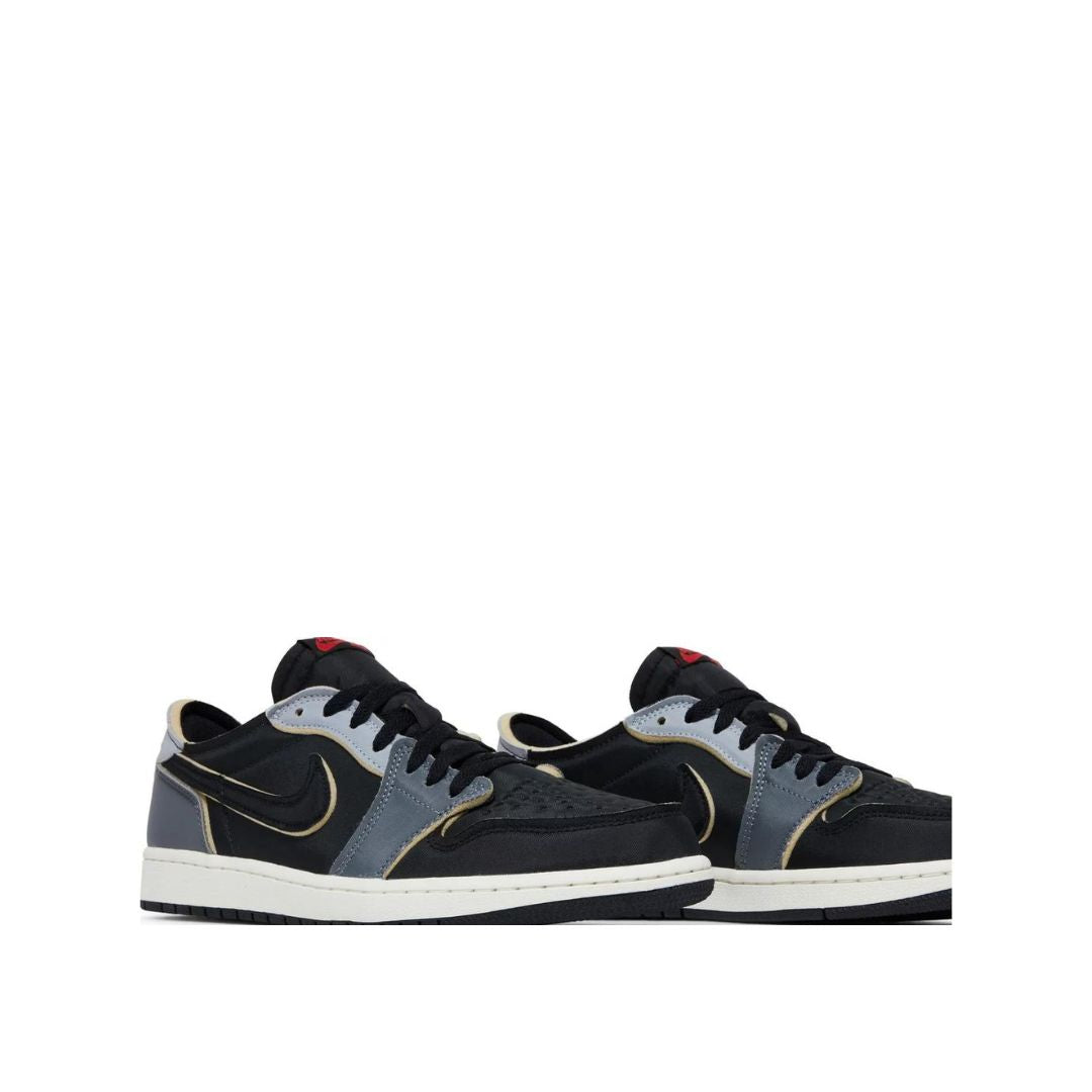 Angled view of Air Jordan 1 Retro Low OG EX 'Dark Smoke Grey'