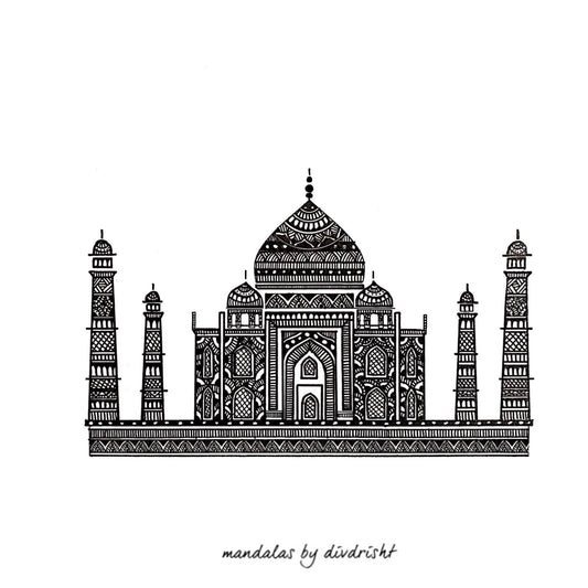 Mandalas by Divrisht 'The Taj Mahal' Postcard