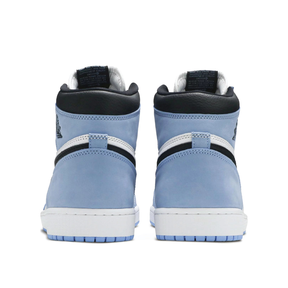 Back view of Air Jordan 1 High University Blue