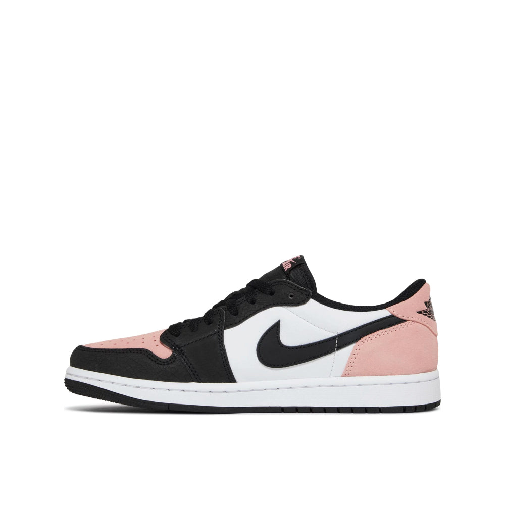 Side view of Air Jordan 1 Low Bleached Coral leftside