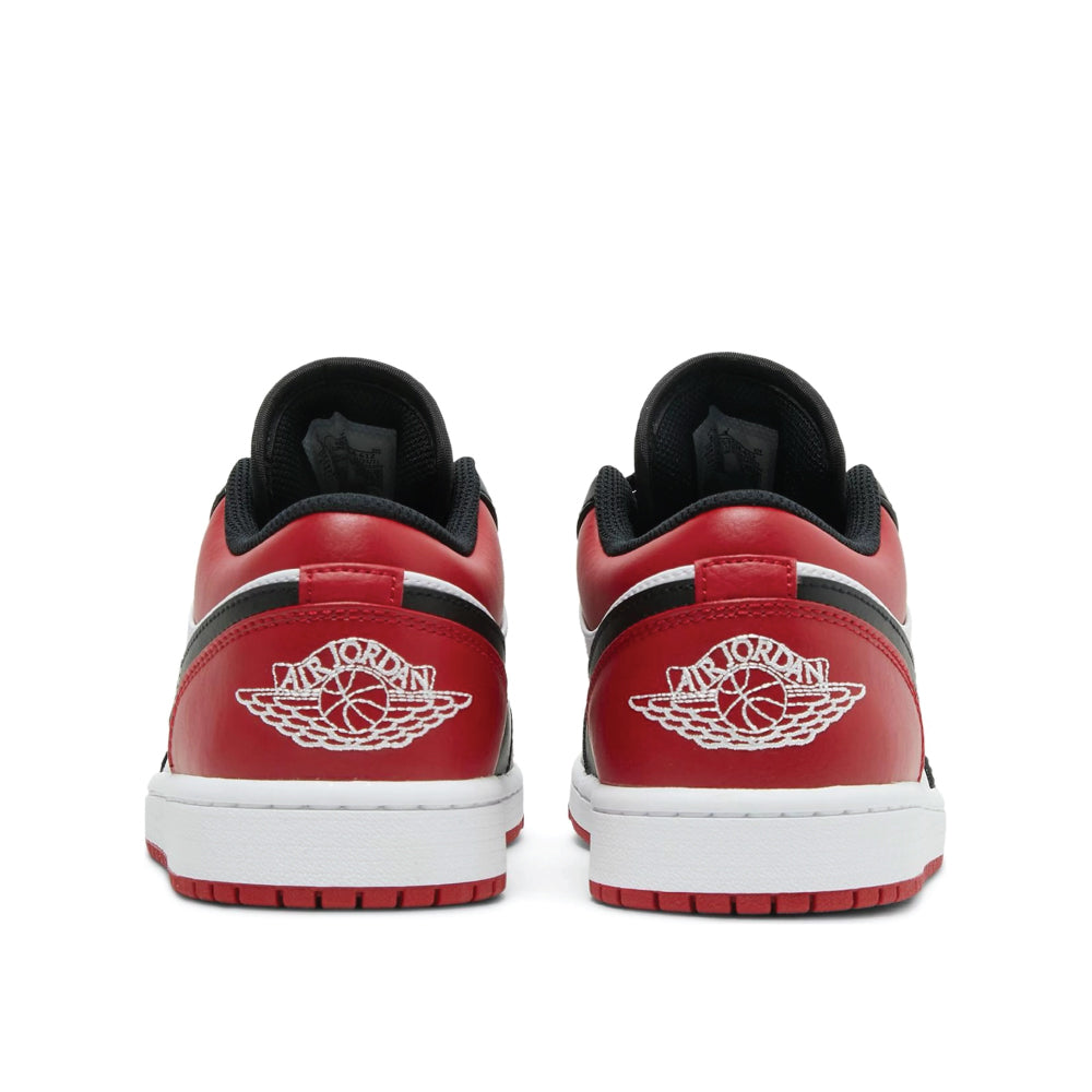 Back/Heel view of Air Jordan 1 Low OG Bred Toe