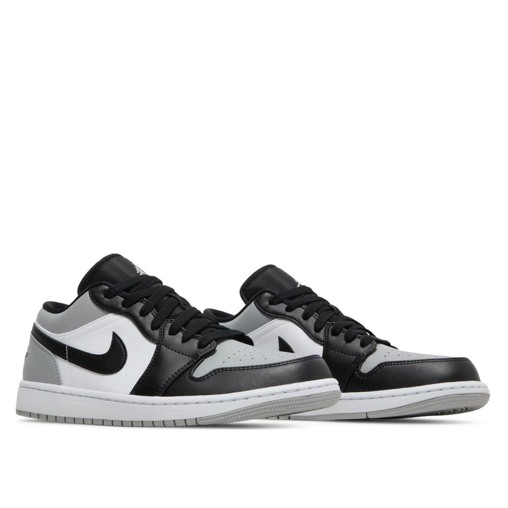 Angled view of Air Jordan 1 Low 'Shadow Toe'