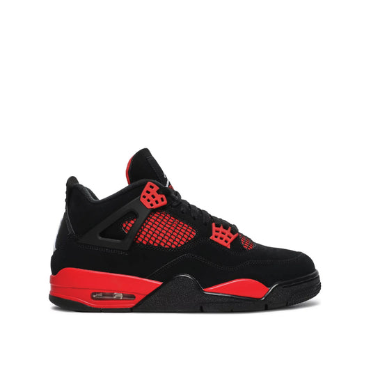 Side view of Air Jordan 4 Retro 'Red Thunder'