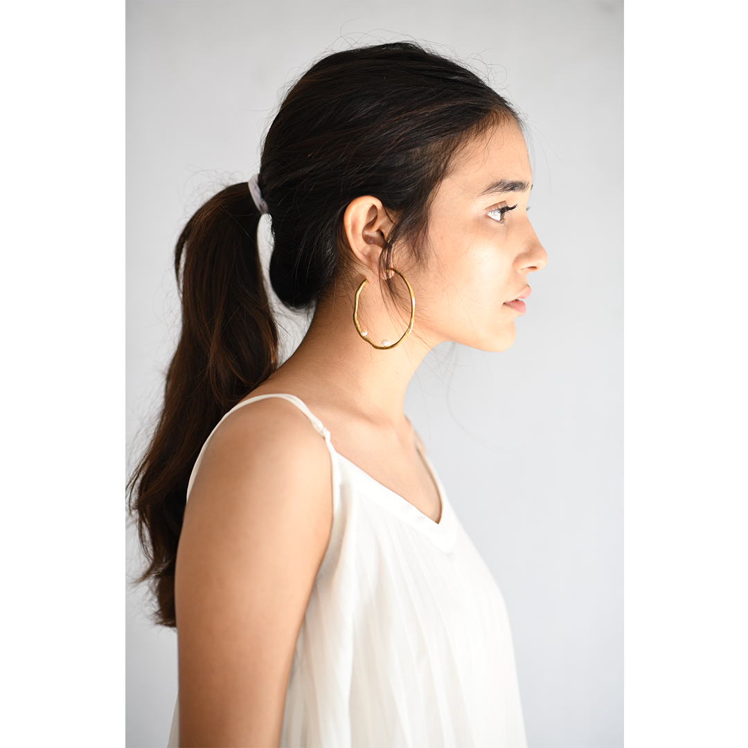 Michelle Alexander 'Arianna' Baroque Hoop Earrings