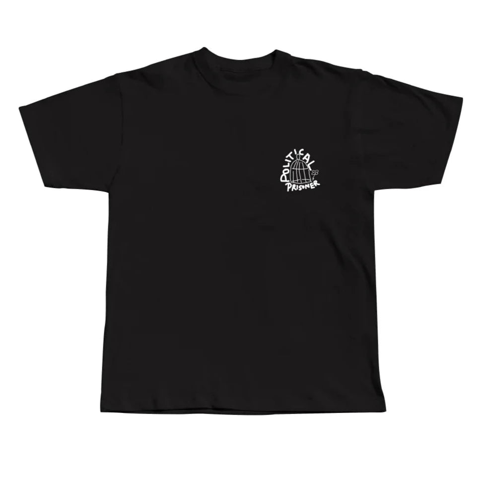 WalaWali Unisex Black 'Political Prisoner' Boxy Tee
