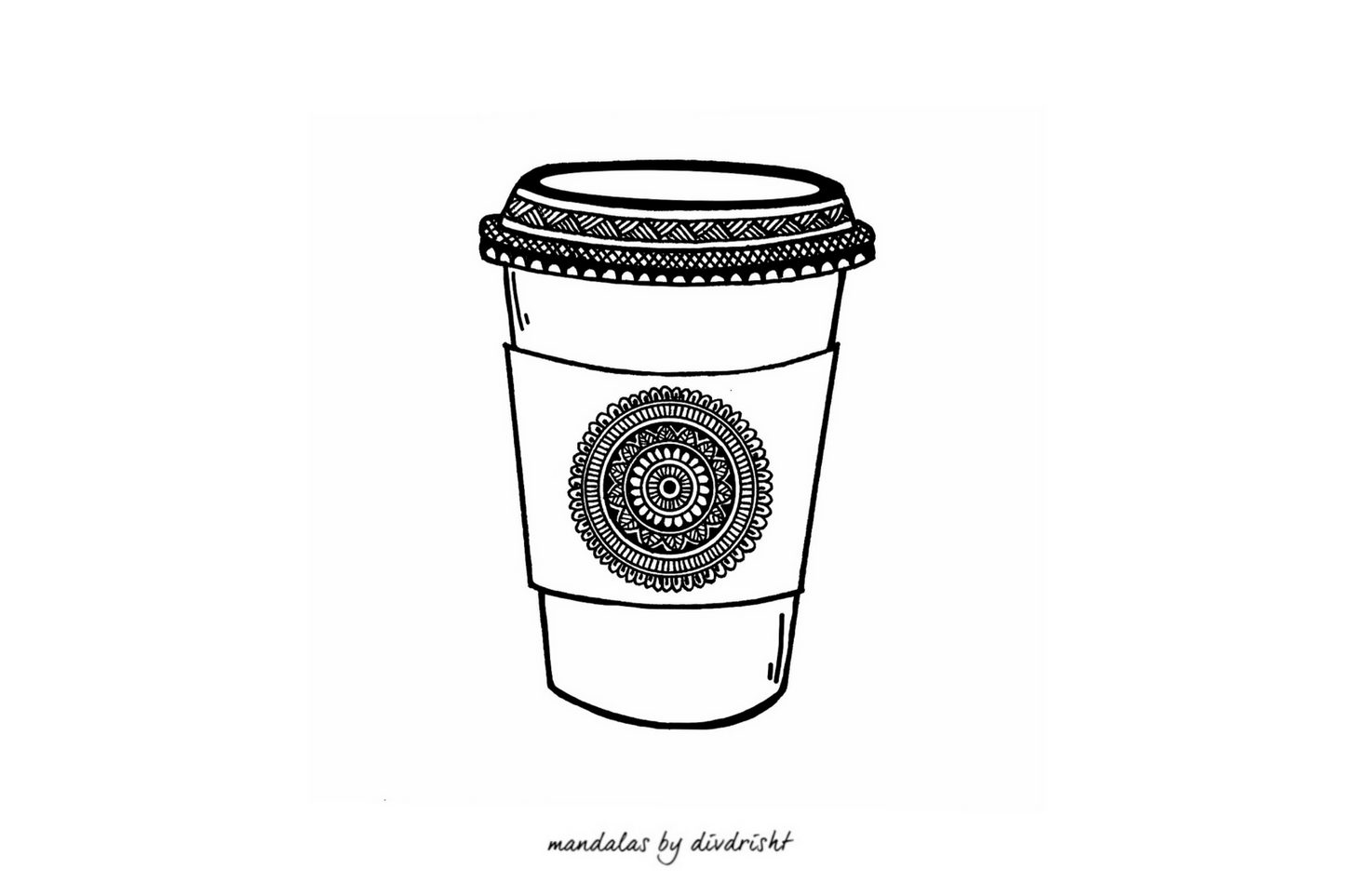 Mandalas by Divrisht 'Coffee Mug' Postcard