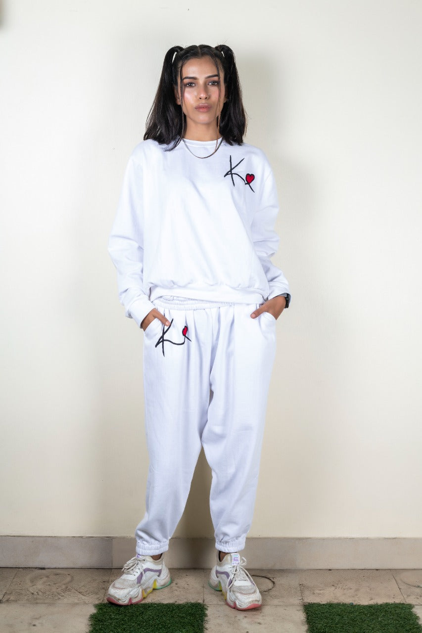 KNN Calcutta Unisex White '007' Sweatshirt