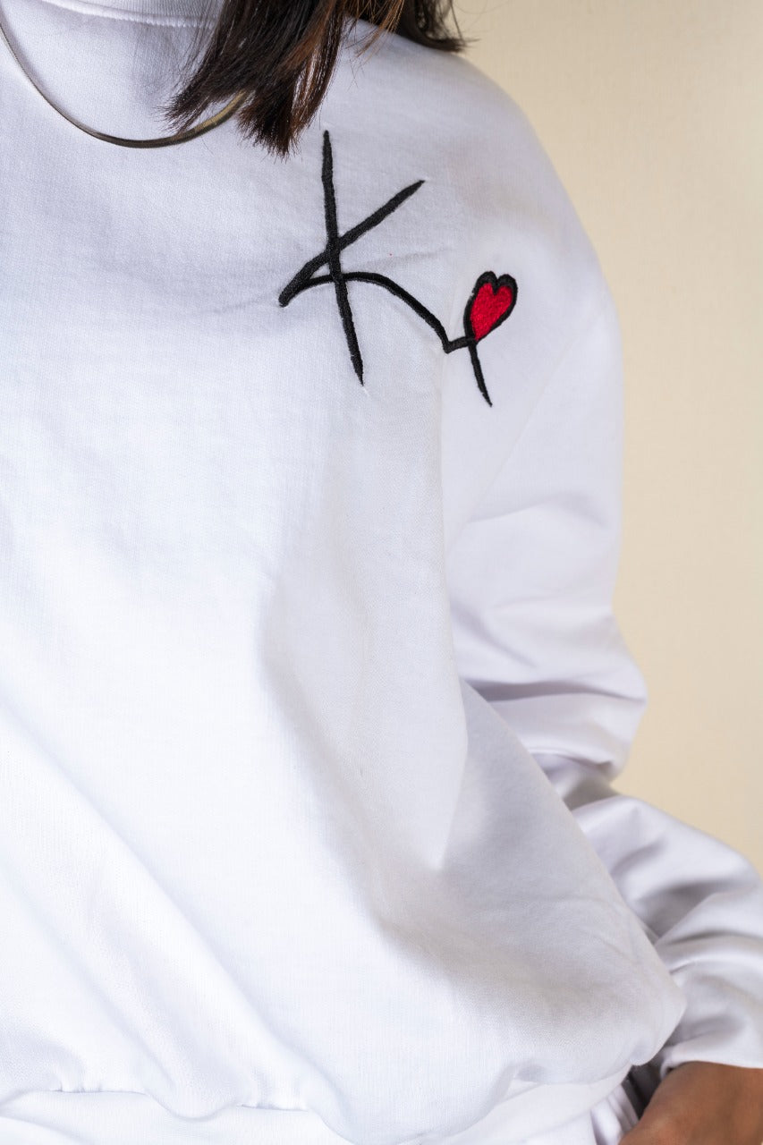 KNN Calcutta Unisex White '007' Sweatshirt