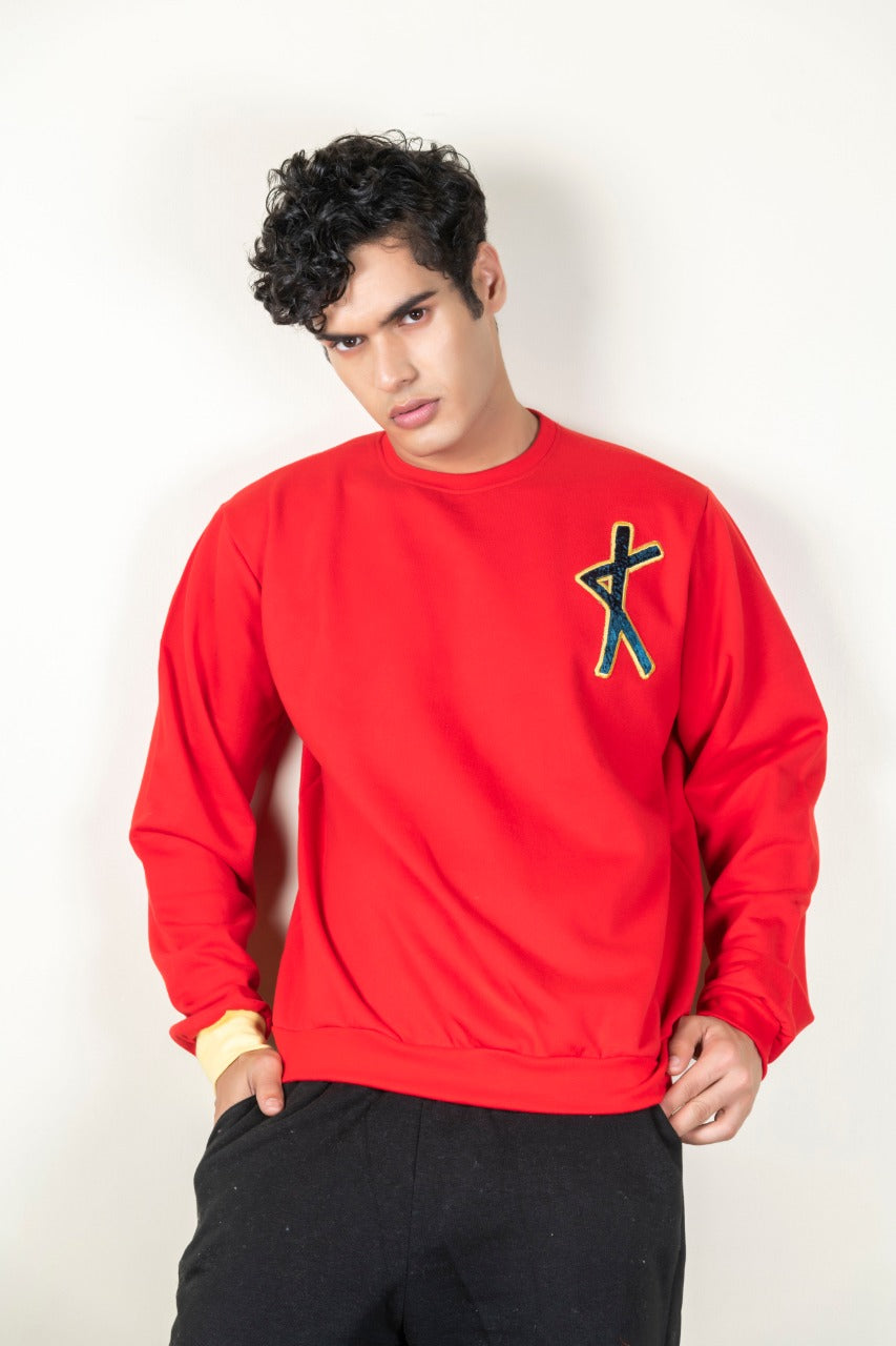 KNN Calcutta Unisex Red '002' Sweatshirt