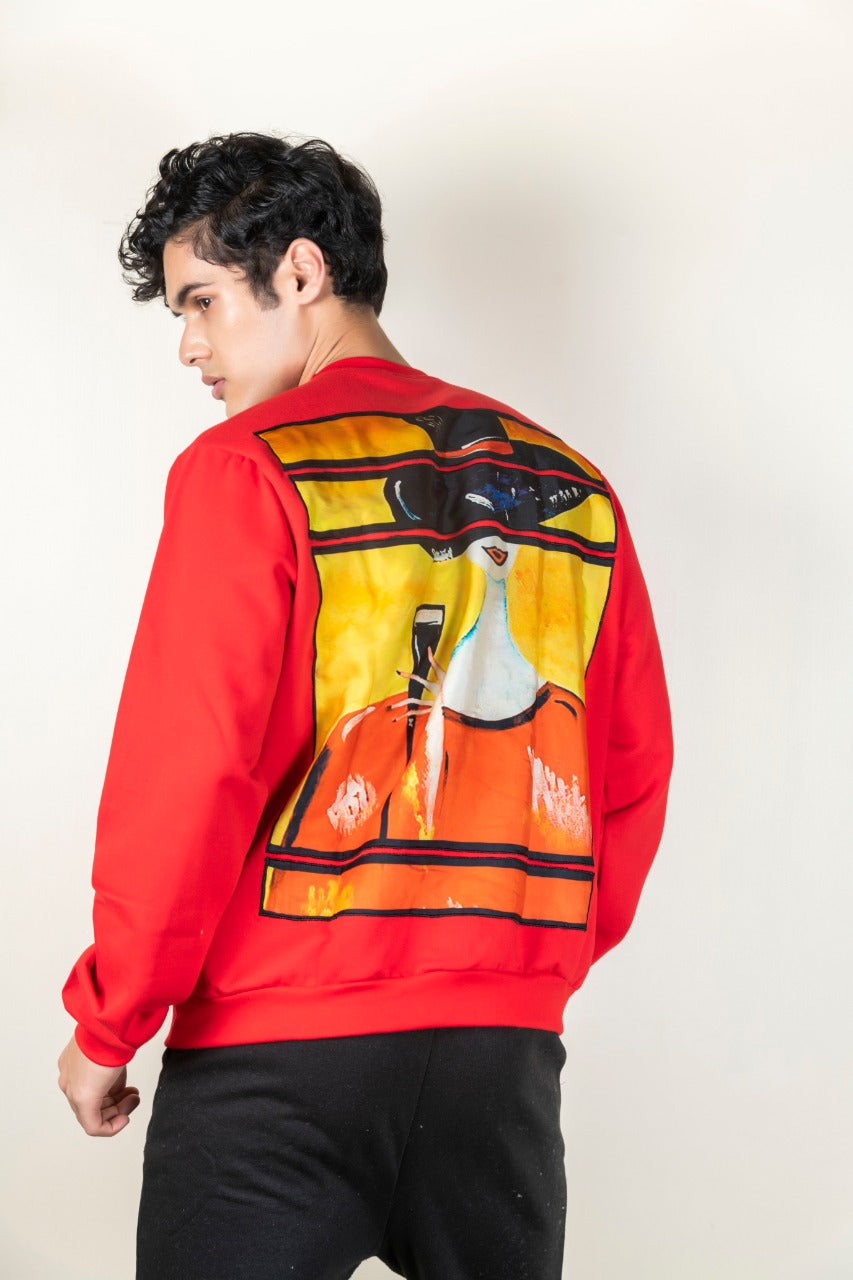 KNN Calcutta Unisex Red '002' Sweatshirt