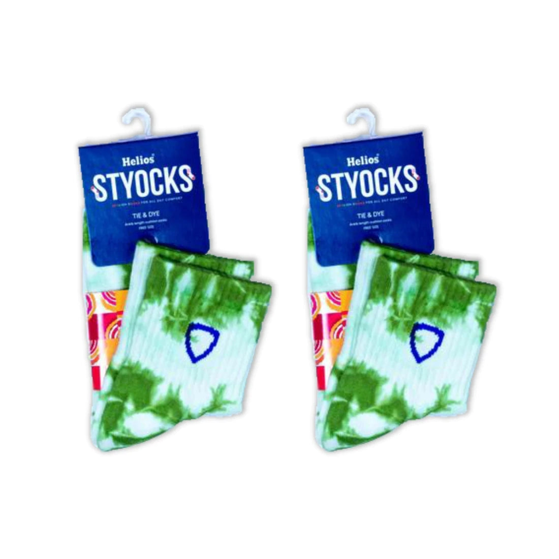 Helios Styocks Tie & Dye Ankle Length Cushion Socks - Green